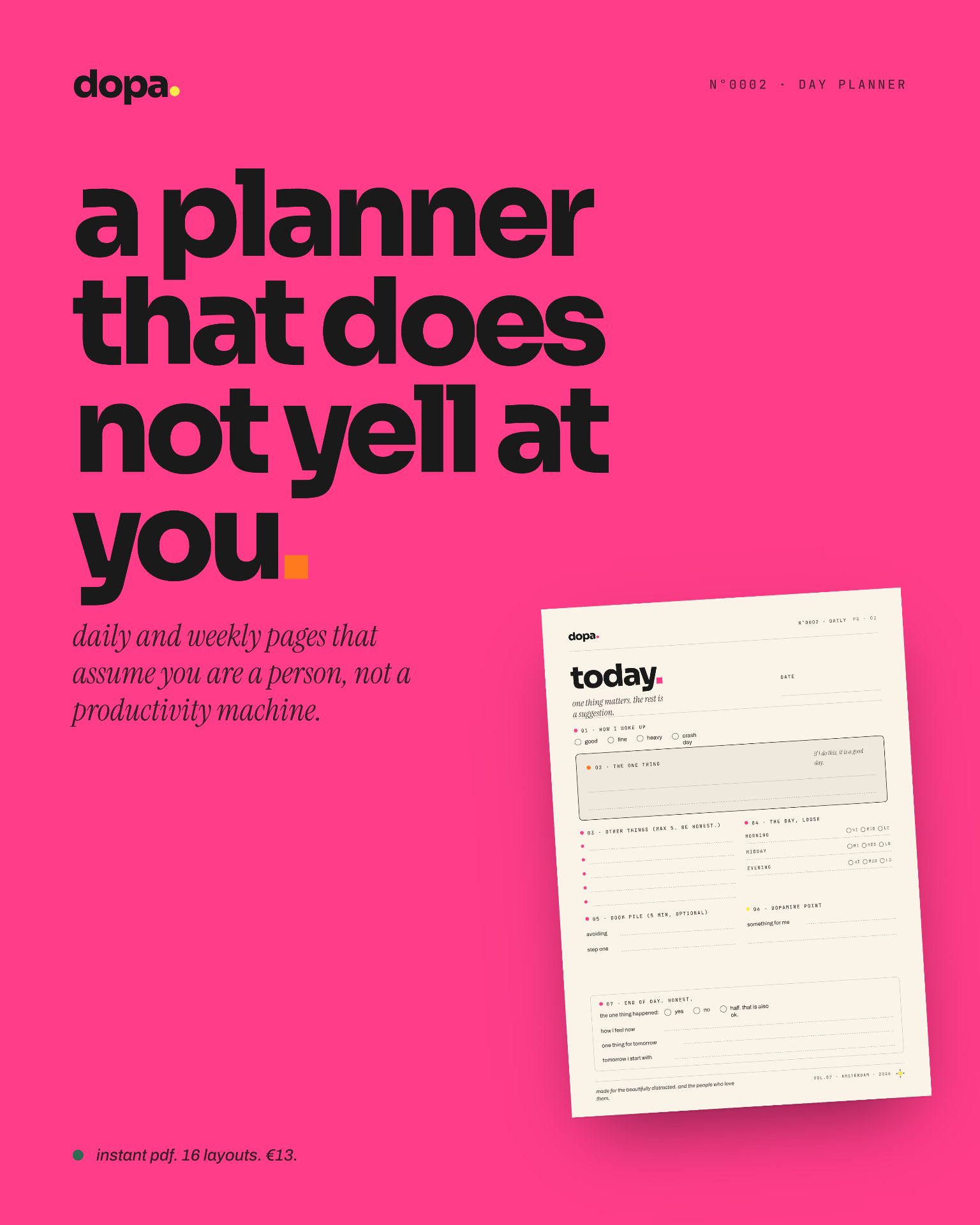 The Day Planner | ADHD digital download No. 0002