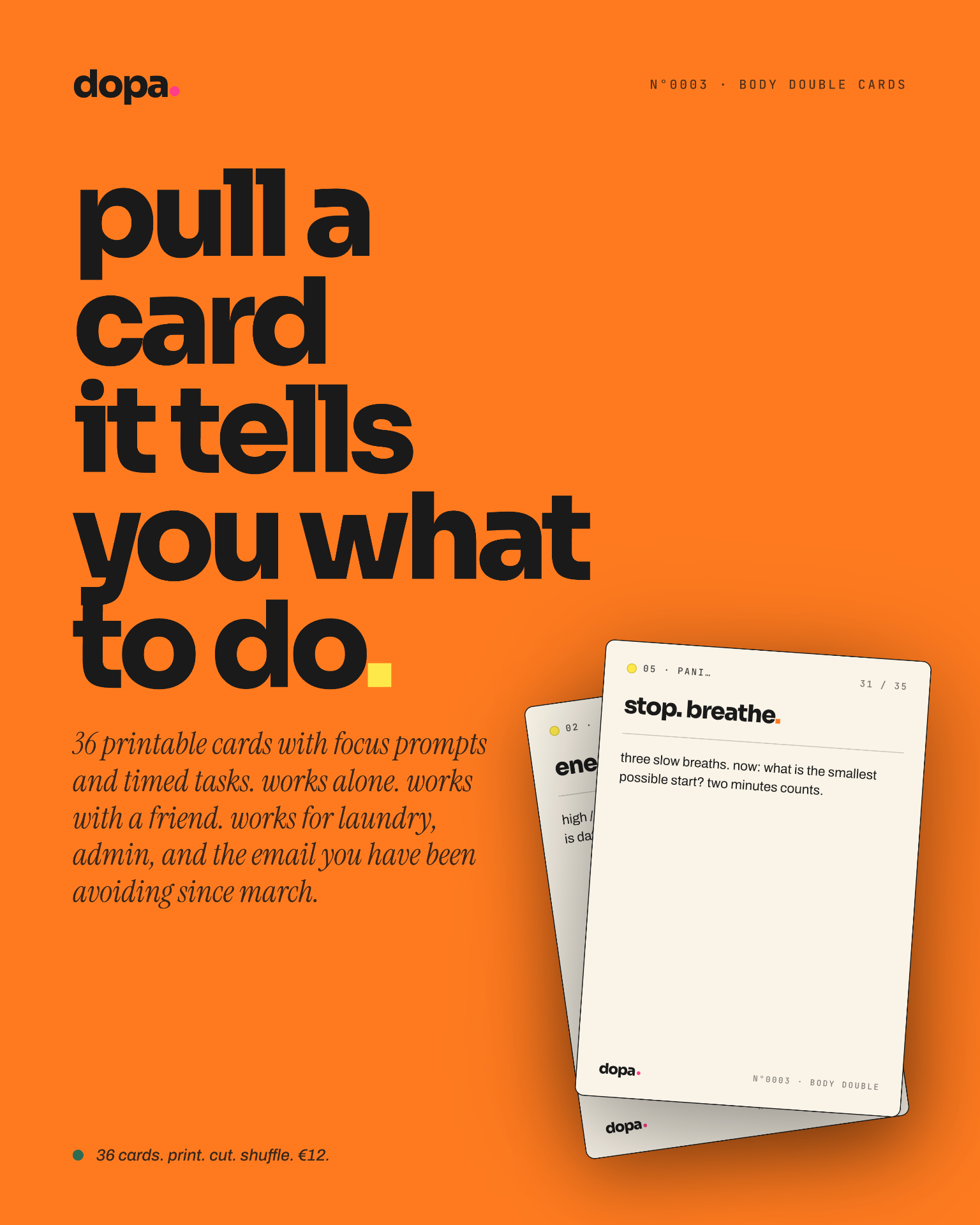 The Body Double Card | ADHD digital download No. 0003